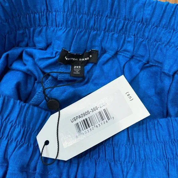 Universal Standard Linen Blend Juniper shorts in Mykonos blue, NWT, Size 6-8 - Picture 3 of 9